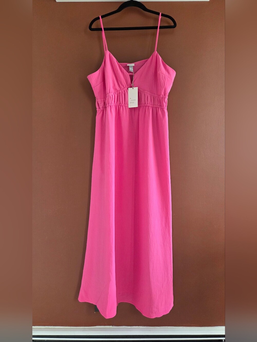 a new day Hot Pink Spaghetti Strap Maxi Dress